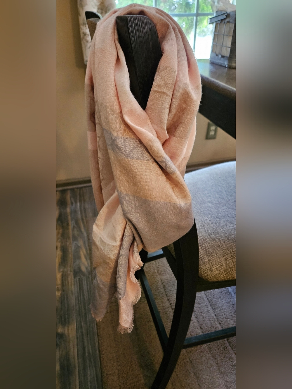 Calvin Klein Pink and Tan Scarf - Never Worn
